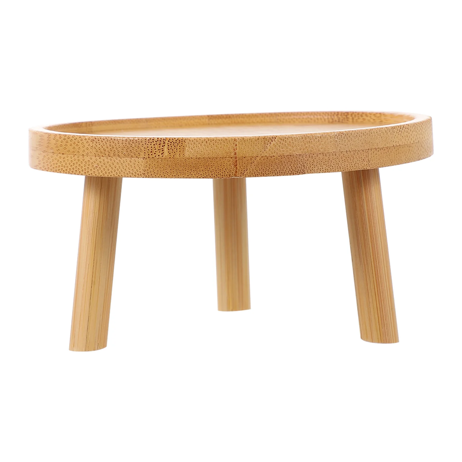 Runder Holz-Dekorationsständer Massivholz-Blumentöpfe Vintage Indoor-Garten-Balkon-Pflanzenständer Glatter Moderner Blumenständer