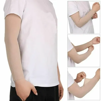 Sommer Sonnenschutz Oversleeve Fleischfarbene Haut Ärmel Tattoo Ärmel Bedecken Narben Unisex Image
