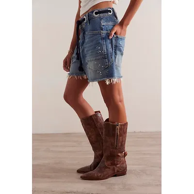 We The Free Moxie Shorts at Free People in Timeless Blue, Size: 33
