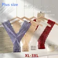 Ropa interor para mujeres grande taille string femmes sous-vêtements sexy culottes tangas mujer dentelle séduisante en forme de V taille haute g-string