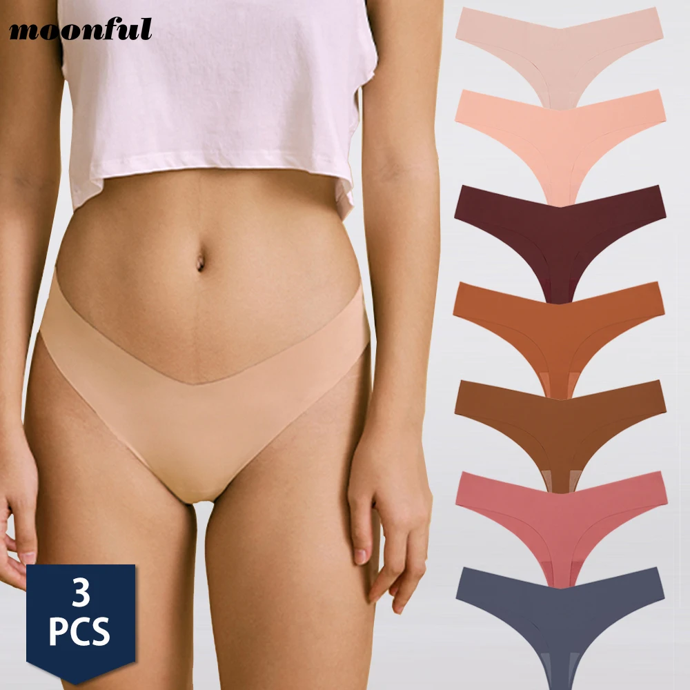3 pezzi perizoma senza cuciture per donna biancheria intima sexy a vita bassa perizoma mutandine in seta di ghiaccio T-back breve lingerie traspirante