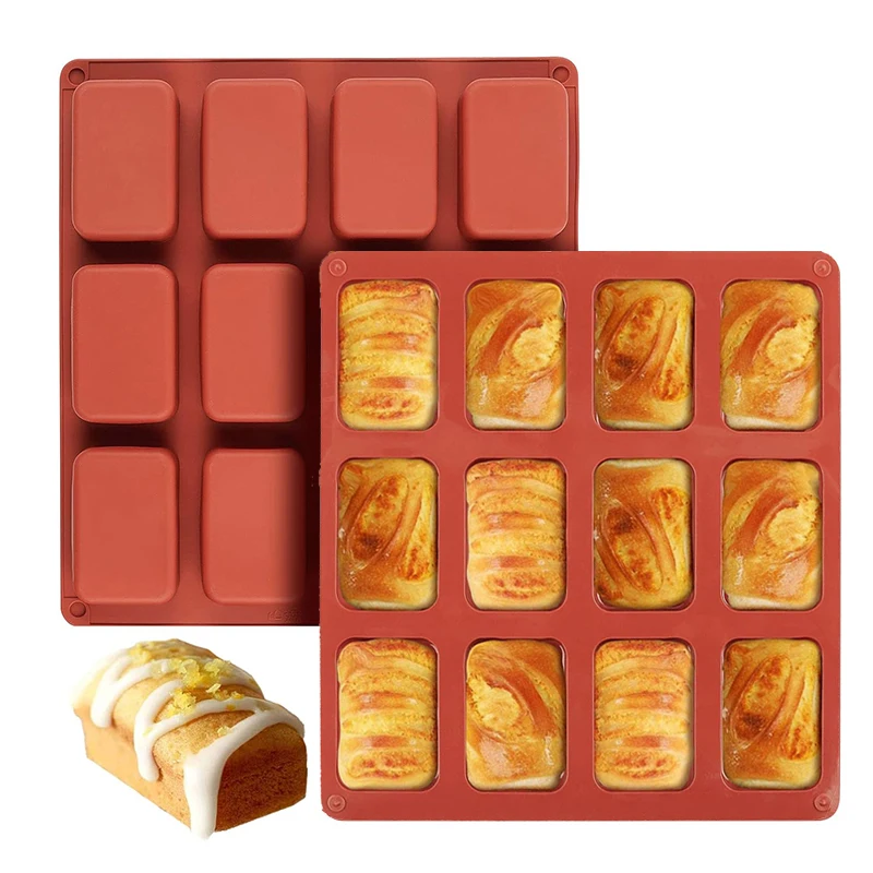 Stampo in silicone per mini pane, teglia per pane, per Brownie, cheesecake, cioccolato, bar, utensili da cucina, teglia per cubetti di ghiaccio