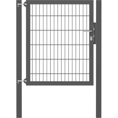 Zauneinzeltür ALBERTS "Flexo Plus", grau (anthrazit), B:100cm H:120cm, Stahl, Tore, anthrazit, verschiedene Abmessungen