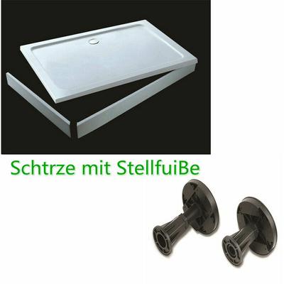 120x80cm Duschwannen Dusche Armatur Schürze Stellfüße für Duschtasse Duschwanne Bodenelemente Image