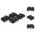Metabo - Kit batterie 4x Li-Power 18 v 2,0 Ah cas Li-Ion ( 4x 625596000 ) con indicatore di carica