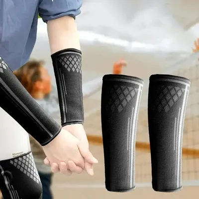 1Pairs UV Protection Volleyball Arm Sleeves Wrist Support Elastic Arm Warmers Sports Safety