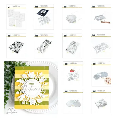 Metal Cutting Dies and Silicone Stamps Stencils Sets Autumn Fall Foodie Phrases Halloween Die DIY