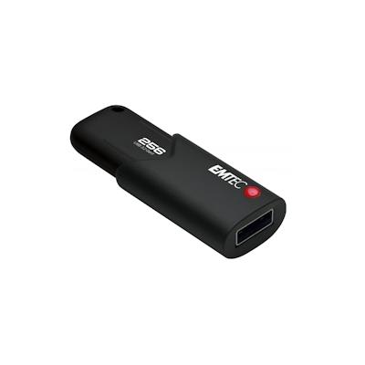 EMTEC B120 Click Secure - 256 GB - USB Typ-A - 3.2 Gen 2 (3.1 Gen 2) - Dia - Schwarz