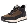 Sneaker RIEKER SPORT, Herren, Gr. 46, braun (braun, schwarz), Leder, Lederimitat, Textil, sportlich, Schuhe, Freizeitschuh, Outdoorschuh, Schnürboots mit TEX-Membran