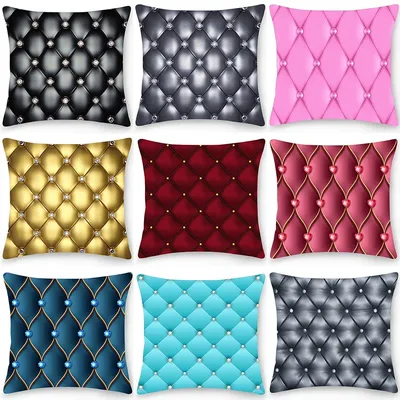 Home Decor Kissenbezug Auto Sofa Kissenbezug doppelseitig mit Kristalldruck geometrisch Image