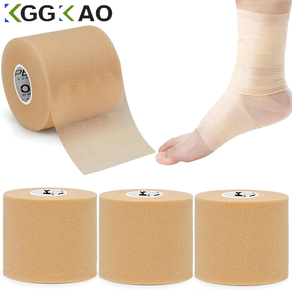 1-Rolle Athletic Tape Schaumstoff-Unterwickelband Sportschaum-Unterwickelbandage Athletic Foam Tape für Handgelenke, Ellenbogen, Knie, Knöchel Image