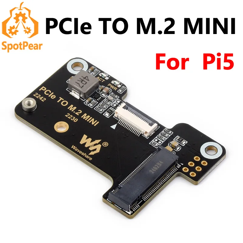 Raspberry Pi5 PCIe TO M.2 MINI unterstützt Gen2- und Gen3-SSD-kompatibel 2230 2242 Image