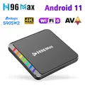 H96 Max W2 Smart TV Box Android 11 S905W2 4GB 32GB 64GB AV1 Quad Core WIFI6 4K Set Top Box Lettore multimediale TV Box