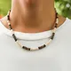 Moda uomo estate spiaggia perline di legno collana da surfista semplice geometrica tribale etnica catena fatta a mano Steampunk regalo di gioielli maschili