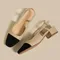 New 2025 Summer Women's Sandals Elegant Medium Heel Toe Mules Comfortable Office Women's Shoes