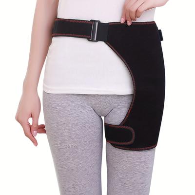 TEMU 1pc Usb Electric Heated Hip Brace, Heated Thigh Brace Heat Compression Hip Groin Vibration Massage Thigh Support Wrap Hip Brace