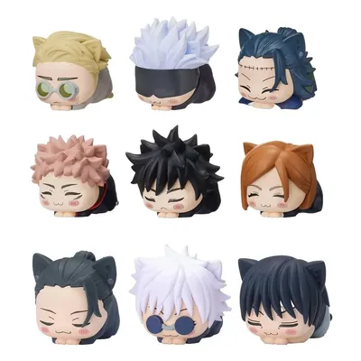 6CM Jujutsu Kaisen Anime Figure Itadori Yuji Satoru Gojo Napping Cat PVC Q Version prone 4Pcs/Set