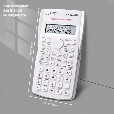 1pc Engineering Scientific Calculator 2 Line Function Calculator Fraction Calculator Statistic