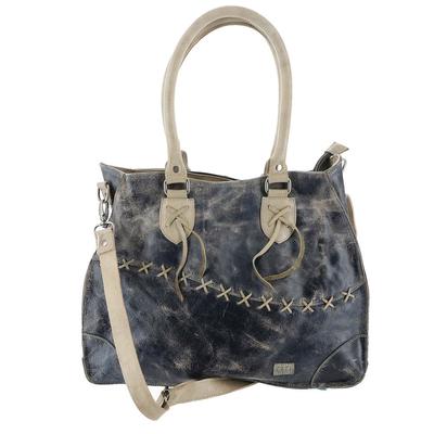 Bed:Stu Bruna Satchel Cobalt/Oat