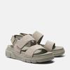 Sandale TIMBERLAND "GREYFIELD SANDAL BACKSTRAP SANDAL", Gr. 41,5 (10), grau (lt tpe suede), Leder, sportlich, Schuhe