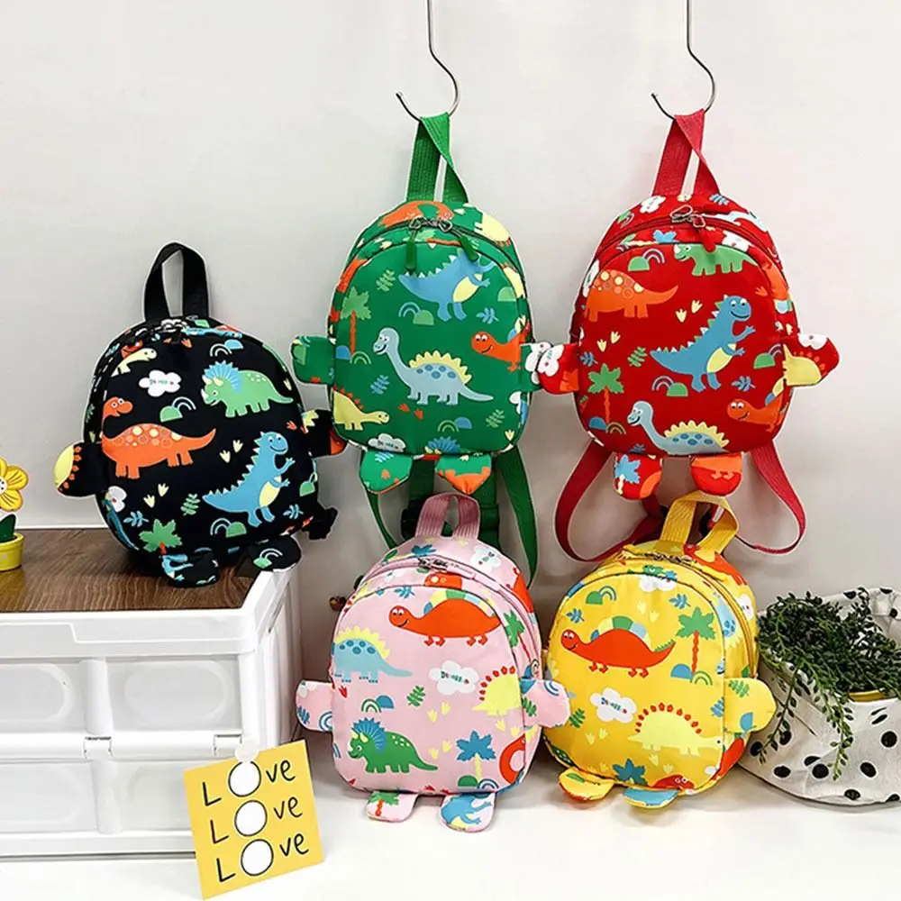 Sac à dos en nylon de dinosaure de dessin animé animal de maternelle, cartable pour enfants, petits sacs Kawaii d'école pour garçons et filles