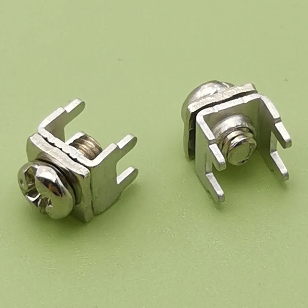 50 stücke PCB Löten Terminal Nieten Mutter Schweißen Terminals 8*8*6,8 MM M4 M3 Schraube Platine hardware PCB Stecker Image