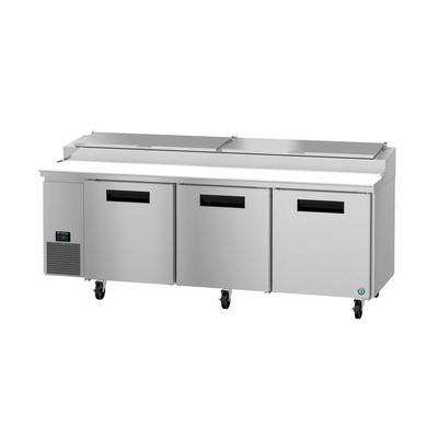 Hoshizaki PR93B 93" Steelheart Pizza Prep Table w/ Refrigerated Base, 115v, Refigerated Base, 3 Doors, Stainless Steel