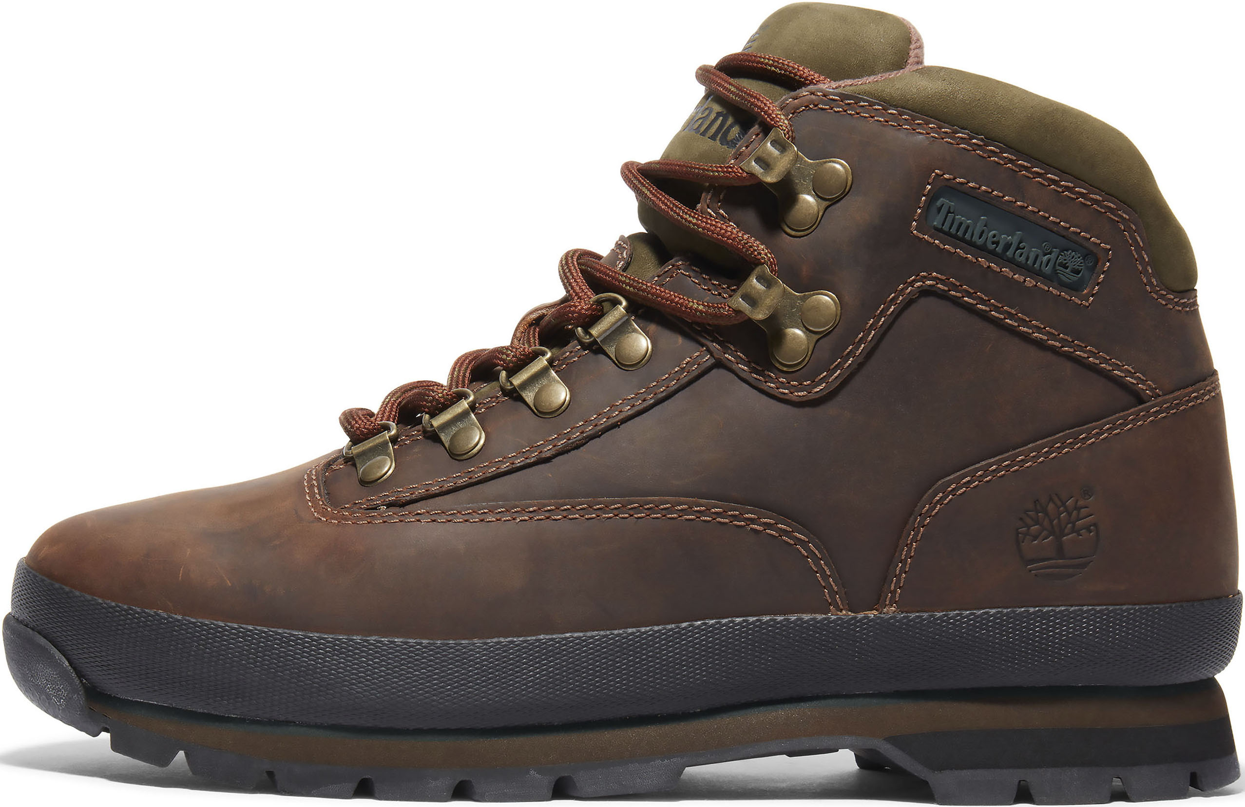 Wanderschuh TIMBERLAND "Euro Hiker F/L", Gr. 41, braun (dunkelbraun), Leder, Schuhe