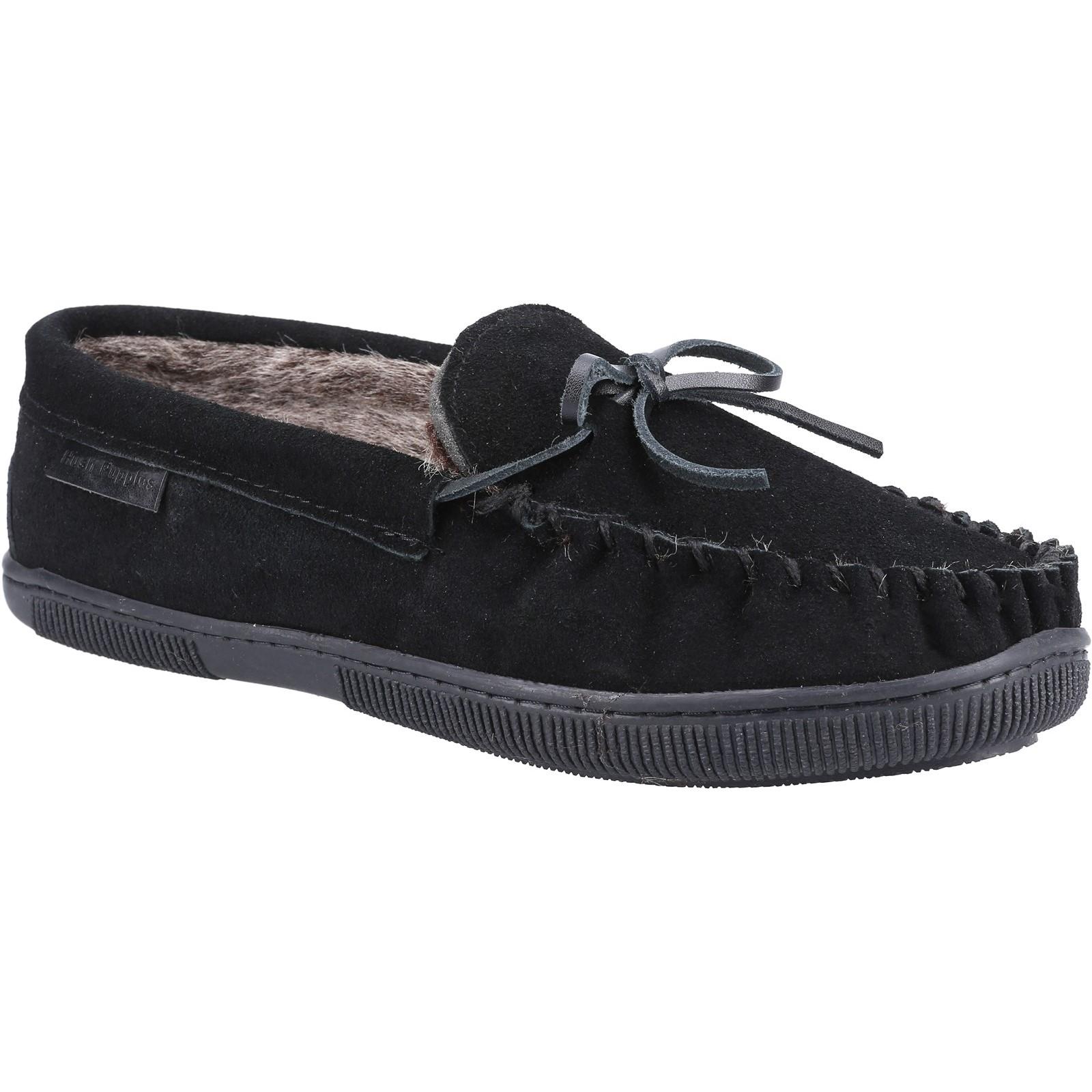 Hush Puppies Herren Ace Wildleder Hausschuhe (Schwarz) Image