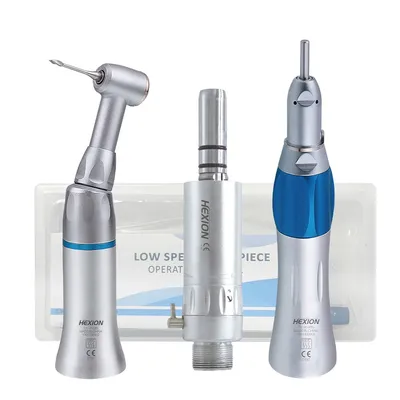 TOSI 3Pcs/Kit Low Speed Handpiece Kits, E-generator micromotor,Push Button Contra Angle, External