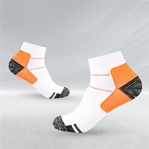 Kompressionsstrümpfe Sportsocken laufsocken 1 Paar Farbblock Herren Socken Rutschfest Atmungsaktiv Schweißableitend Komfortabel Fitnesstraining Basketball Laufen Joggen Radsport Sport Farbblock Image