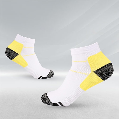 Kompressionsstrümpfe Sportsocken laufsocken 1 Paar Farbblock Herren Socken Rutschfest Atmungsaktiv Schweißableitend Komfortabel Fitnesstraining Basketball Laufen Joggen Radsport Sport Farbblock Image