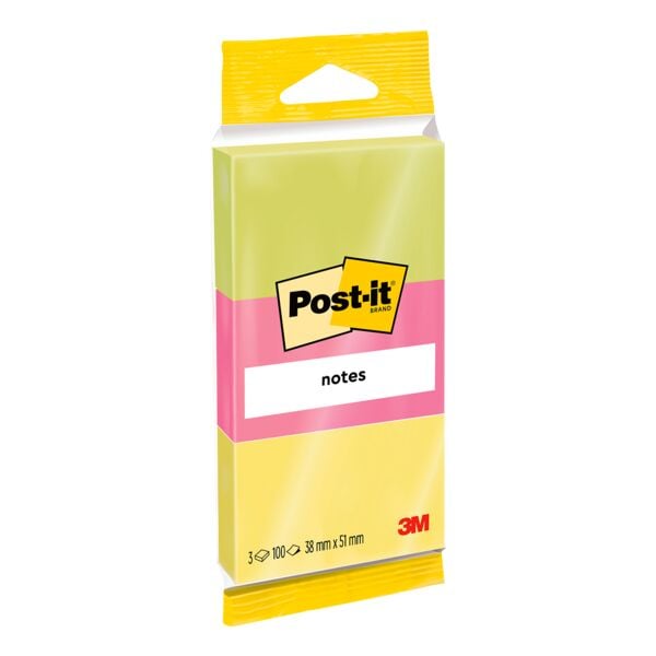 Post-it Notes Haftnotizblock »Notes 6812N« 51 x 38 mm, 3 Stück grün