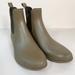 J. Crew Shoes | J.Crew | Chelsea Matte Green Rain Boot | Color: Black/Green/Red | Size: 9