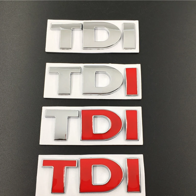 3D Metall Buchstaben Für Auto Aufkleber TDI Buchstaben Für MK2 MK4 MK5 MK6 MK7 TDI Emblem Logo Abzeichen Zubehör Image