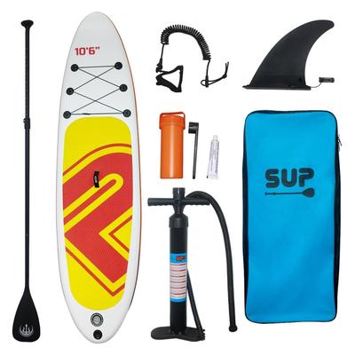 Inflatable Stand Up Paddle Board includes Paddle, Pump, and Accessories