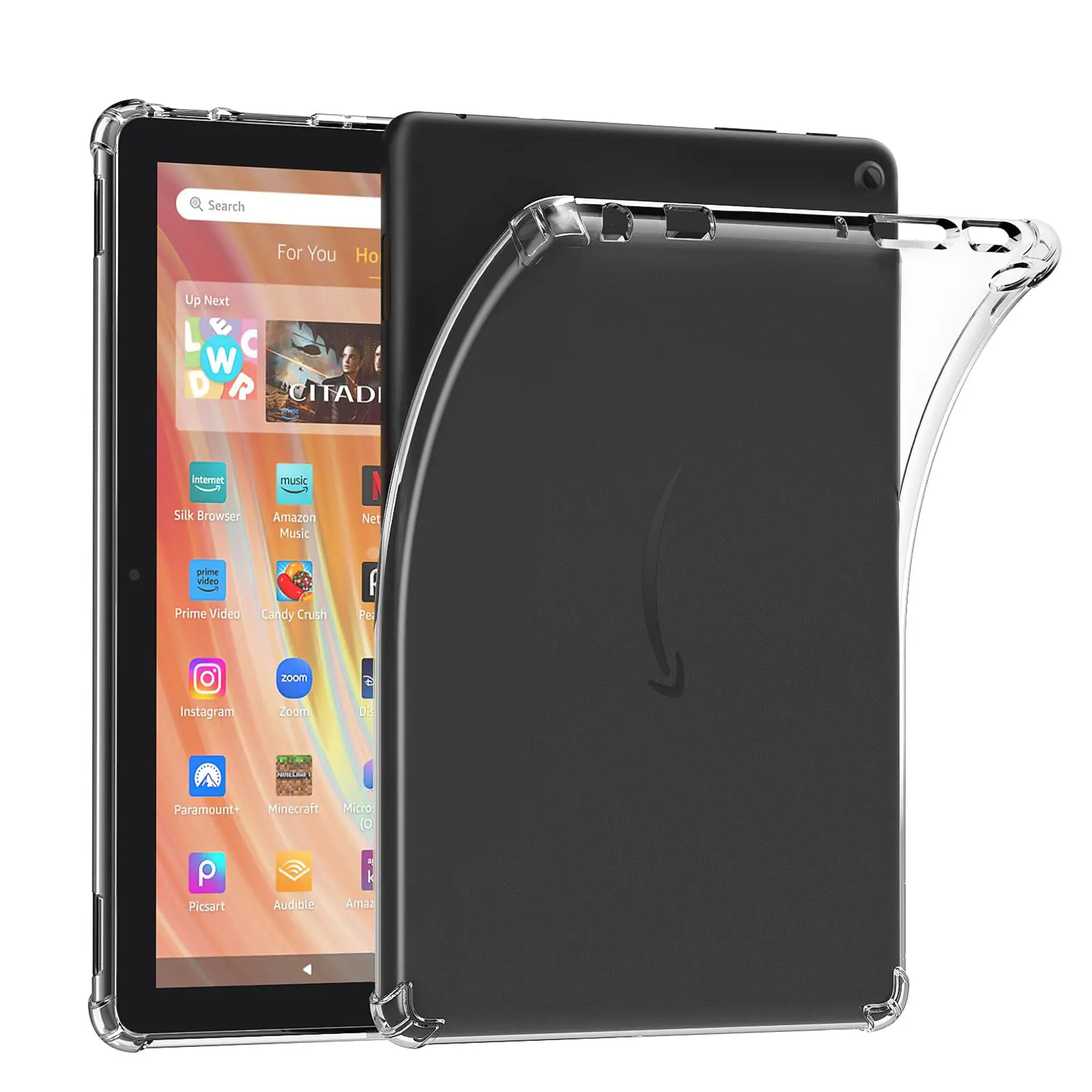 Hülle für Amazon Fire HD 10 (3. Generation) 2023, 10,1 Zoll, fortschrittlicher Airbag-Fallschutz, flexible, stoßfeste TPU-Silikon-Tablet-Abdeckung Image