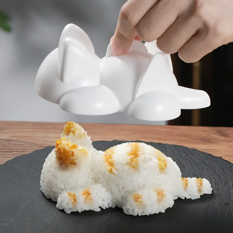 Nette Sushi Werkzeuge Onigiri Formen Katze Tier Form Sushi Kinder Reis Kartoffelpüree Kürbis Püree Backen Liefert Küche Gadgets