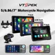 Vtopek 5 ''/6.86''/7 pollici navigazione GPS portatile moto DVR Wireless Carplay Android Auto