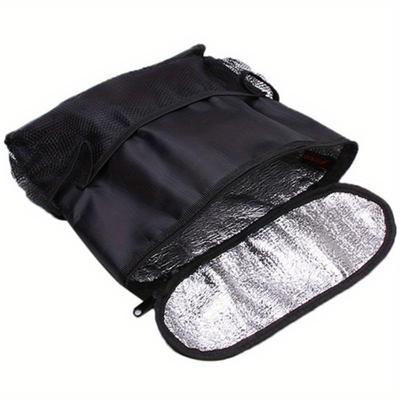 TEMU Auto Seat Back Multi-pocket Ice Pack Bag, Hanging Organizer Collector Storage Box Car Interior Accessories Black Stowing Tidying Image