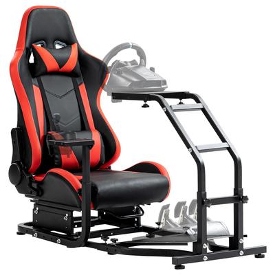 TEMU Stand-up Racing Simulator Cockpit With Gaming Seat Fit For Logitech// G29,,,g27,,t300rs,t3pa,standing Sim Driving Cockpit,not Include Wheel Shifter Pedal