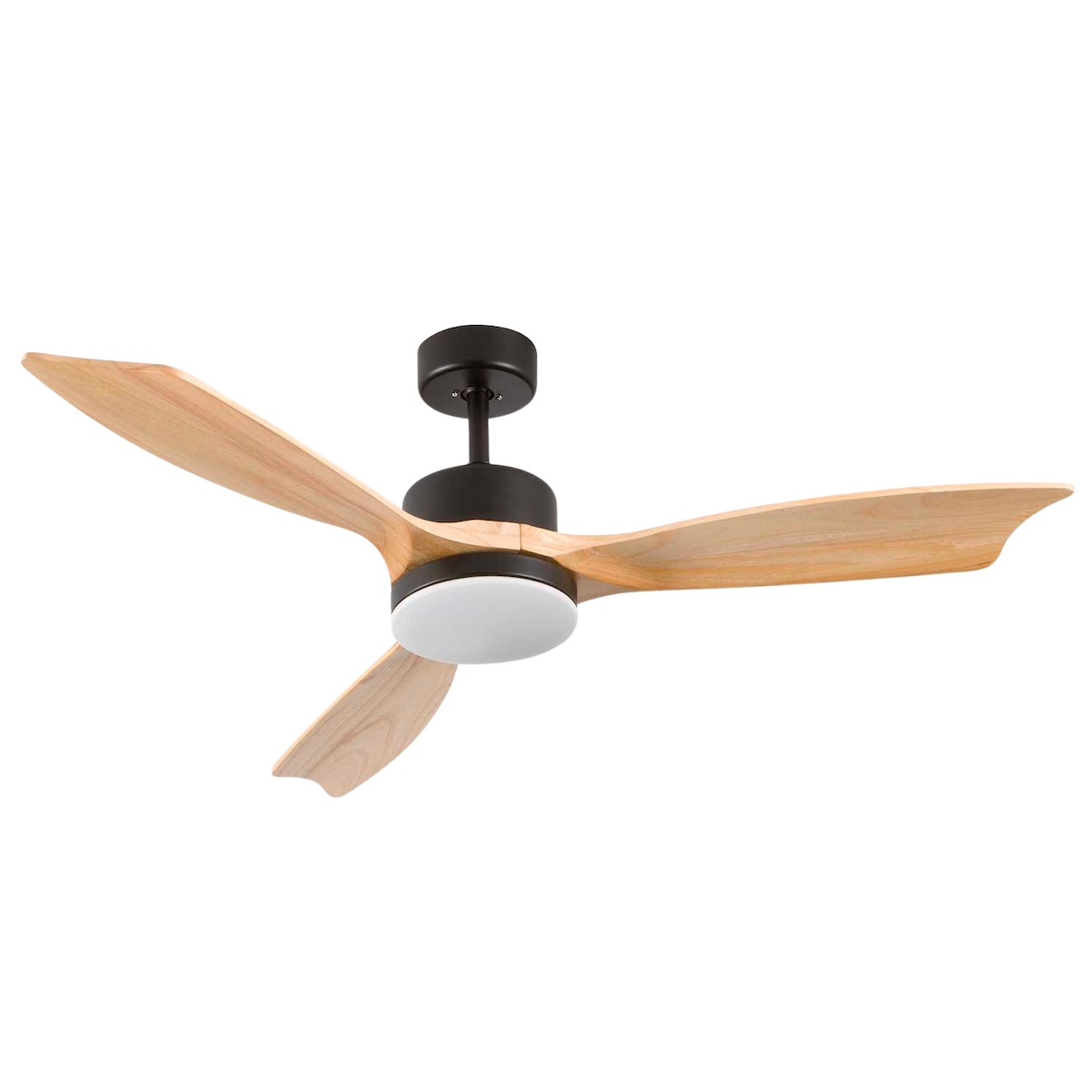 Deckenventilator mit Licht, 3 Flügel, 56 W, 6 Geschwindigkeiten, York Schwarz Dayron Image