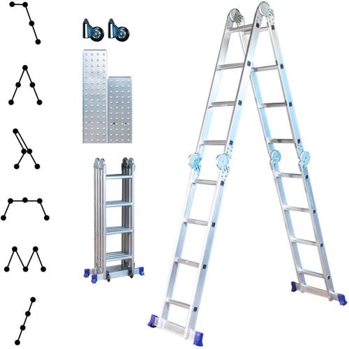Hoström - Klappleiter stavalance 4x4 Sprossen, multifunktionales Gerüst, Wandabstandshalter,