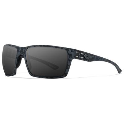 Gatorz Marauder Sunglasses Stealth Grafitti Frame with Black Logo Smoke Polarized Lenses GZ-12-523