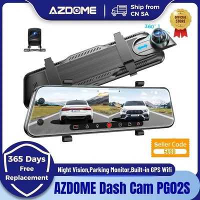 AZDOME Dash Cam PG02S Recorder Car DVR Front Cam Night Vision Parking Monitor Car Cameras Built-in