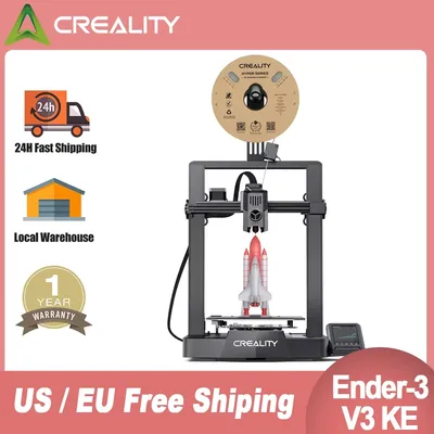 Creality Ender 3 V3 KE 3D Printer 500mm/s MAX Printing X-axis Linear Rail CR Touch Auto Leveling