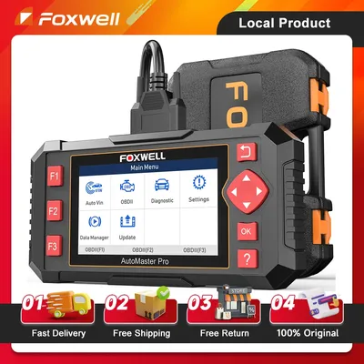 FOXWELL NT604 OBD2 Automotive Scanner ABS SRS Engine Transmission Code Reader Car Diagnostic Tool with Battery Test Free Update