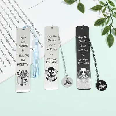 Personalised Skull Bookmarks Metal Bookmarks for Book Lovers School Supplies for Friend Accessories