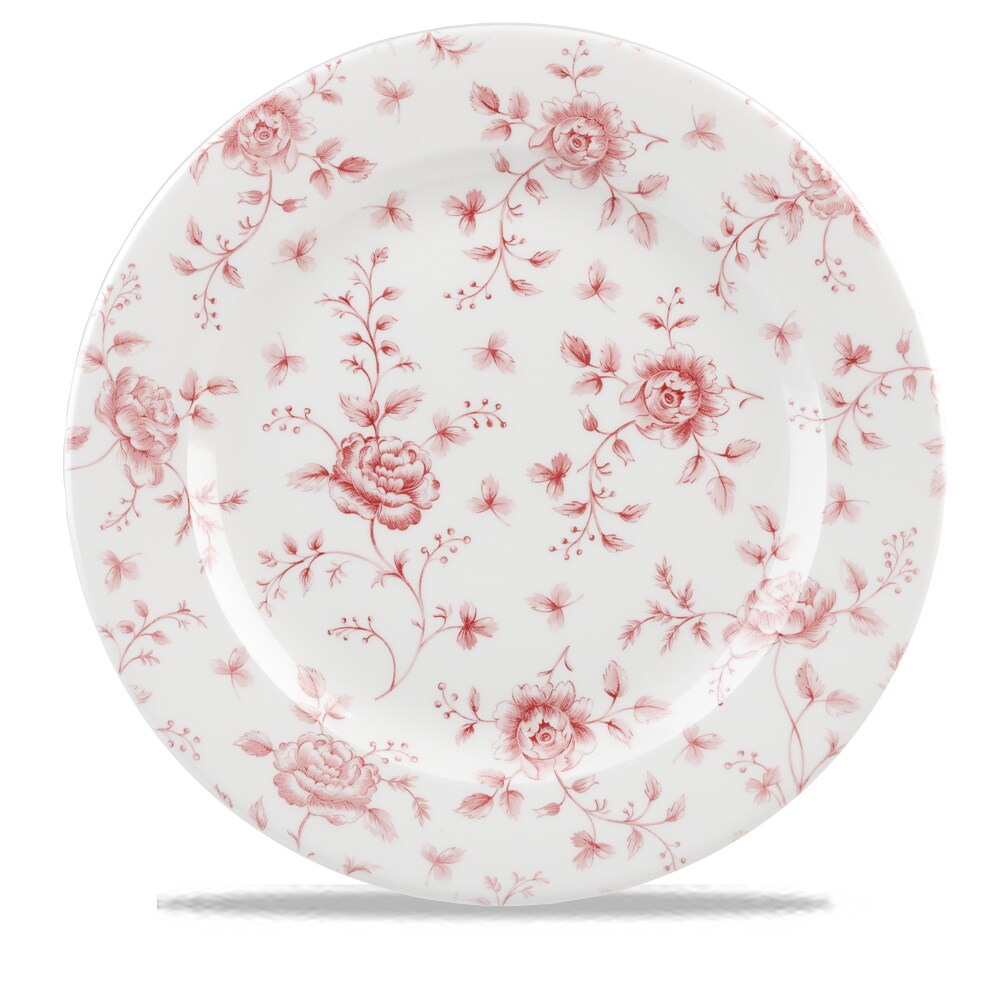 Churchill Super Vitrified Vintage Prints Cranberry Rose Chintz Flache Teller 30,5 cm, 6 Stück Image