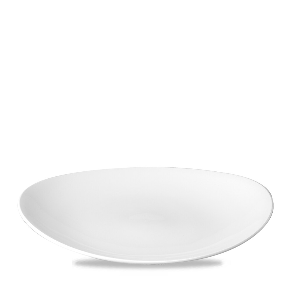 Churchill Super Vitrified Orbit Teller Oval Coup 31,7 cm, 12 Stück, Weiß Image